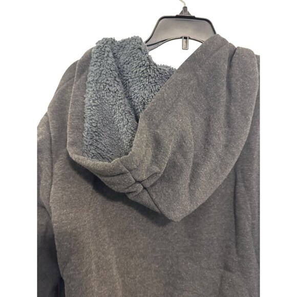 Lee HanTon Womens Hooded Zip-Up Jacket XL Charcoal Gray Soft Lined Super Star Pr - Picture 7 of 7
